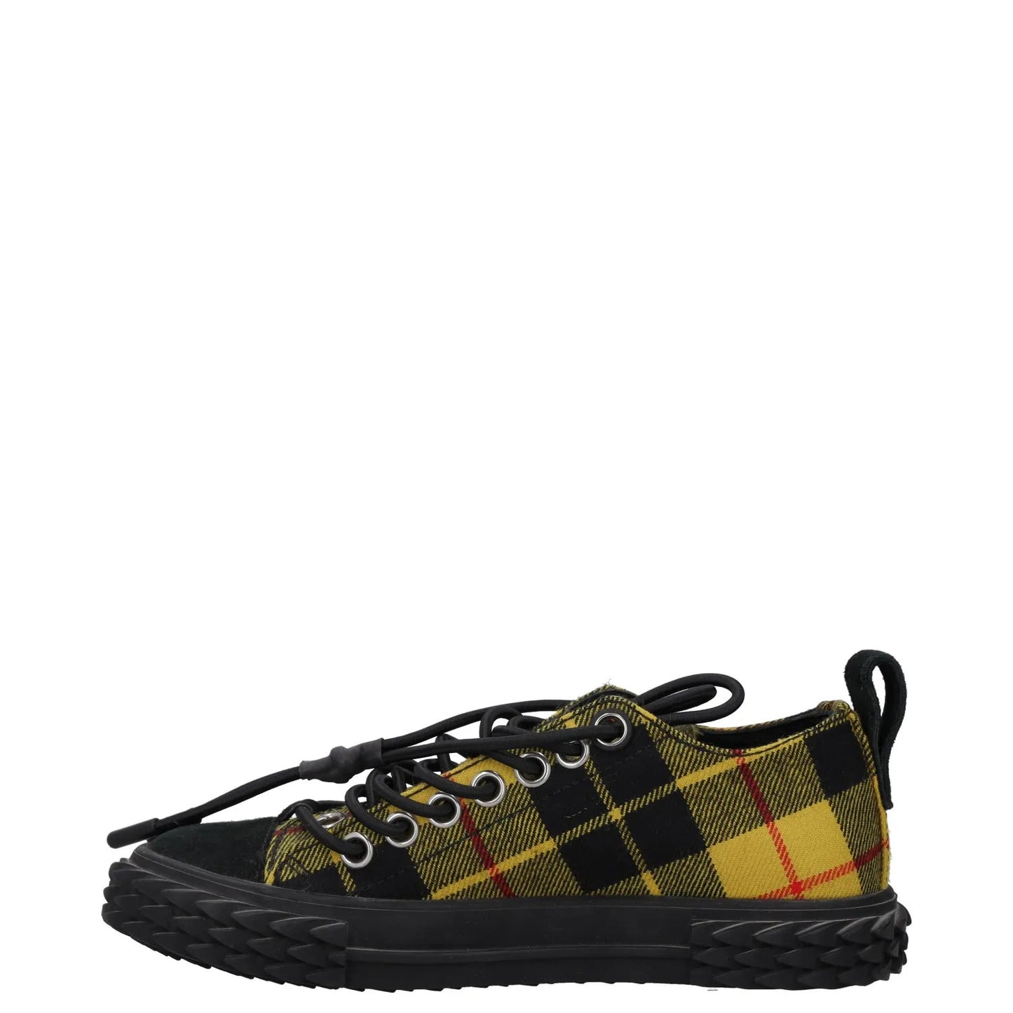 GIUSEPPE ZANOTTI Womens Trainers Yellow Synthetic Checkered Low Top UK 3 RRP 400 — View 4