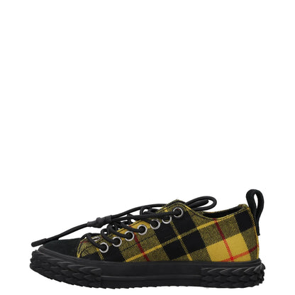 GIUSEPPE ZANOTTI Womens Trainers Yellow Synthetic Checkered Low Top UK 3 RRP 400 — View 4