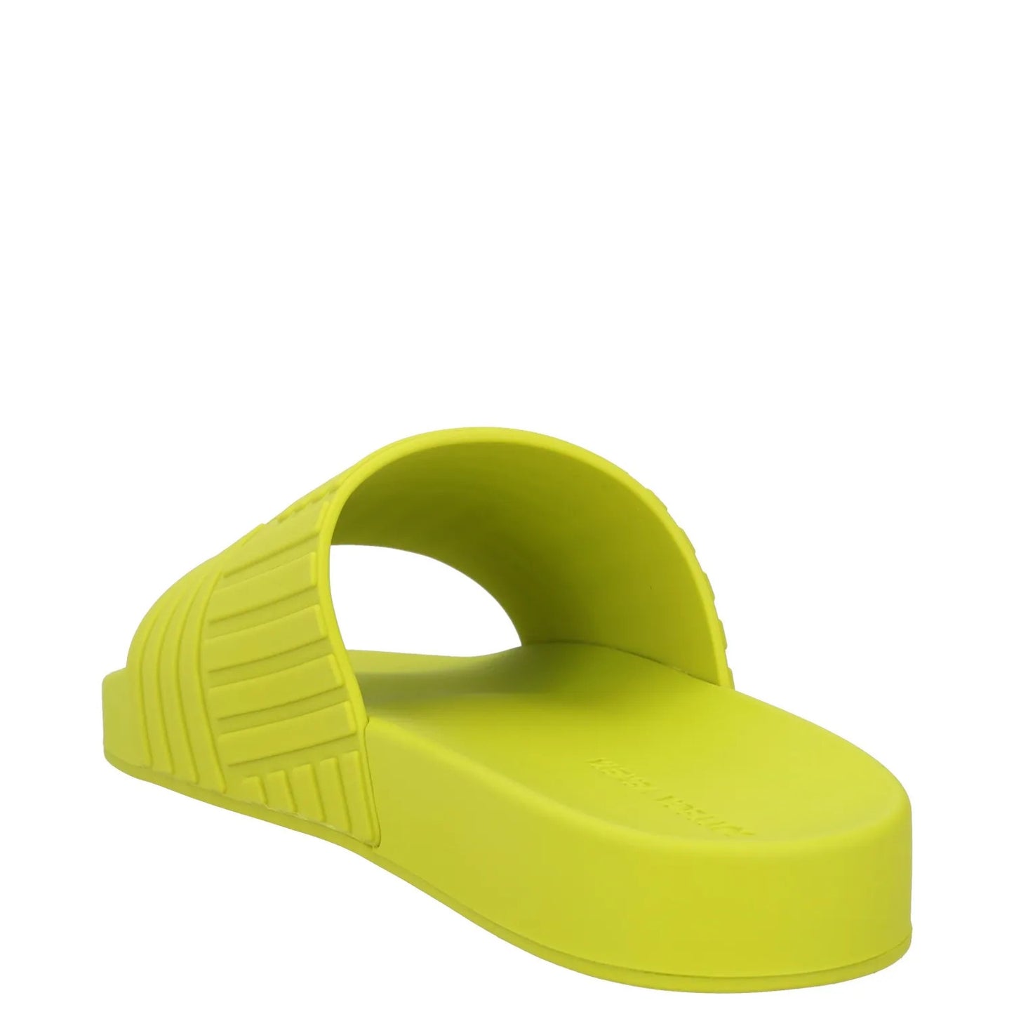BOTTEGA VENETA Womens Slides Flat Rubber Geometric Print Green UK 4 RRP 300 — View 5