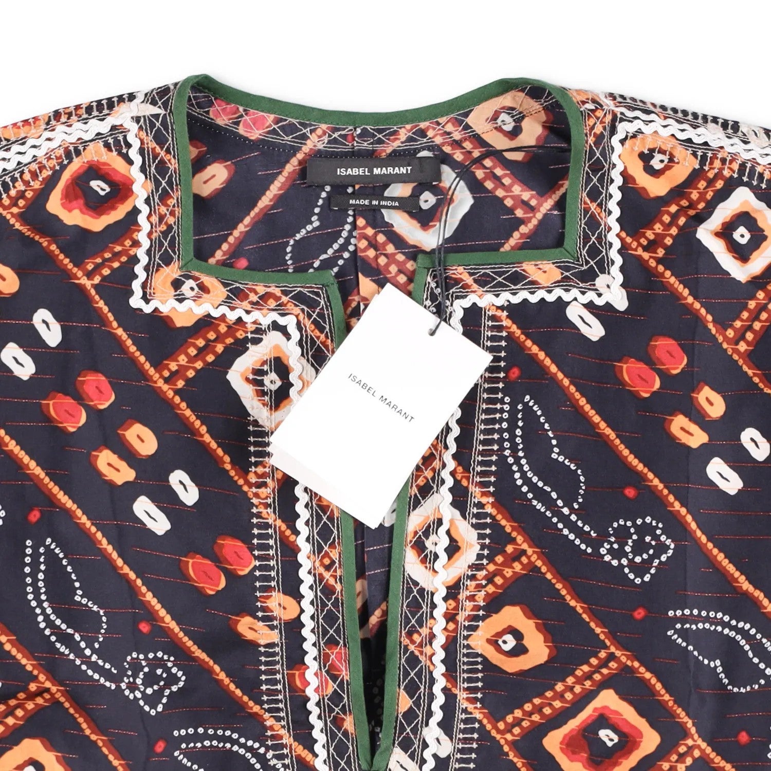 ISABEL MARANT Womens Tunic Kimono Top Silk Multicoloured Size 40 RRP 350 — View 5