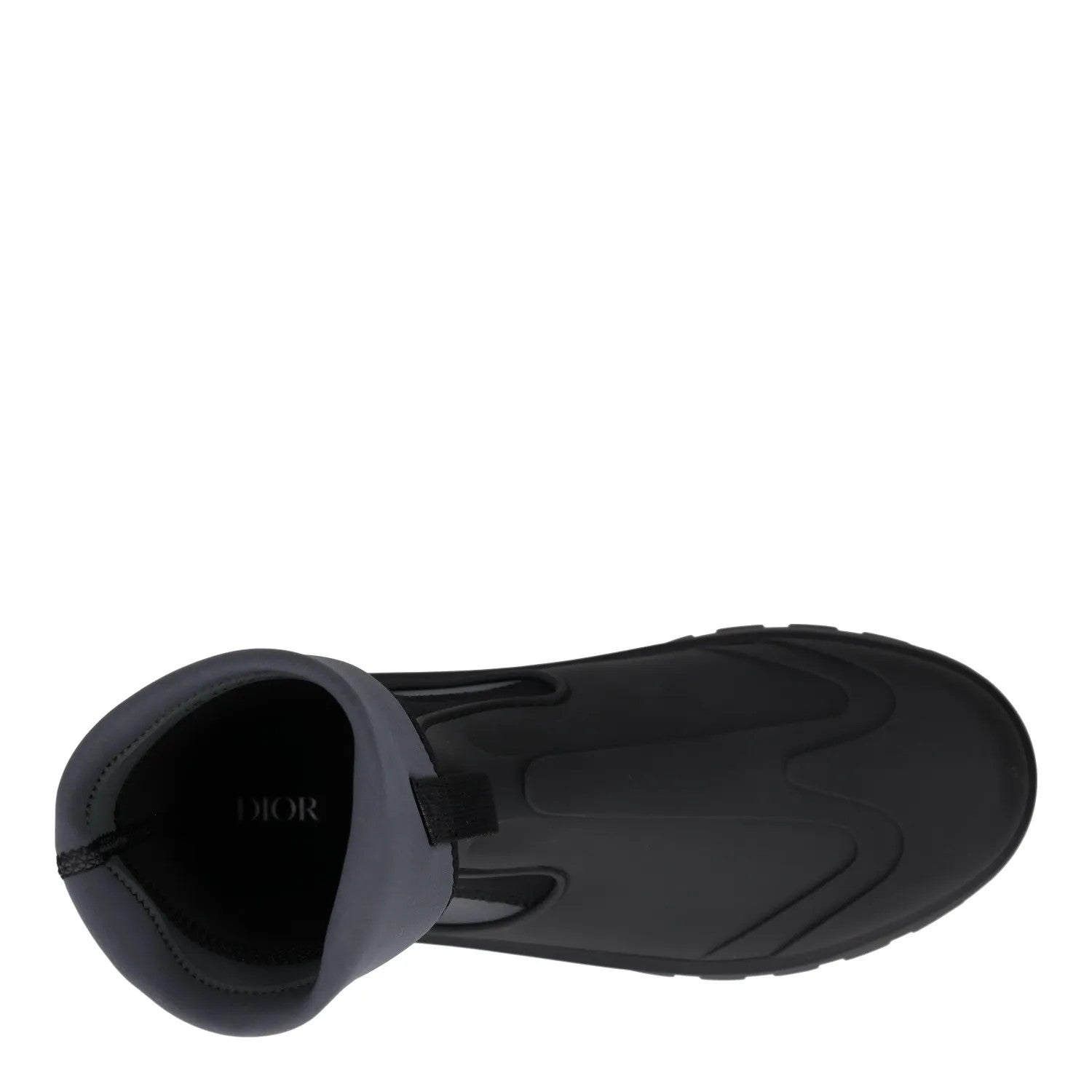 DIOR HOMME Mens Garden Rain Boots Black Synthetic Waterproof UK 12 RRP 855 — View 7