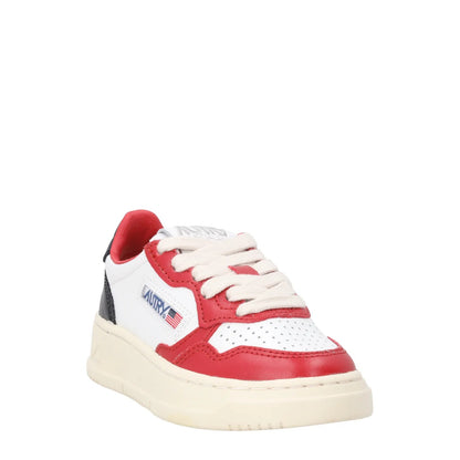 AUTRY Unisex Kids Medalist Trainers Leather Low Top White Red EU 28 RRP 165 — View 2