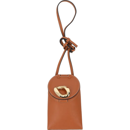 J.W. ANDERSON Womens Lid Pocket Crossbody Bag Pecan Leather Size S RRP 450 — View 2