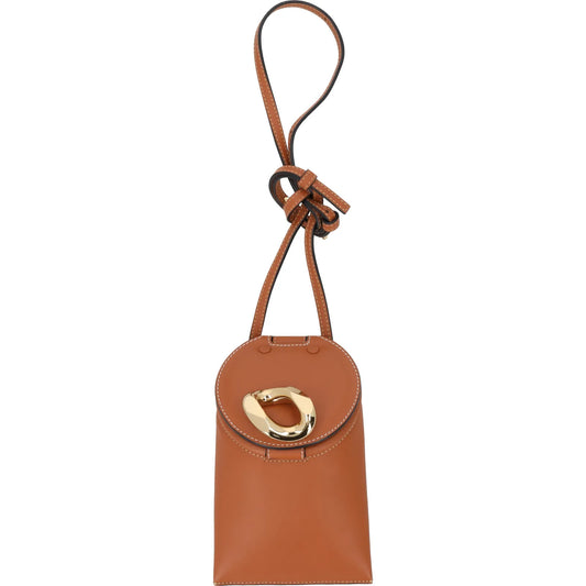 J.W. ANDERSON Womens Lid Pocket Crossbody Bag Pecan Leather Size S RRP 450 — View 2