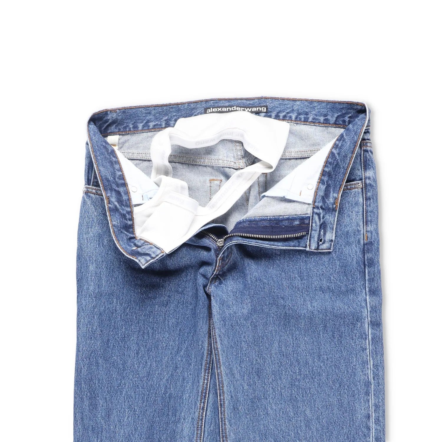 ALEXANDER WANG Womens Blue Denim Jeans Relaxed Straight Leg Size 27 RRP 445 — View 7