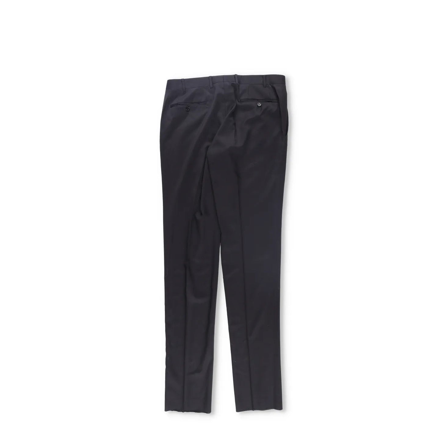 CANALI Mens Pleated Dress Trousers Wool Black Regular Fit Size 8 R RRP 300 — View 9