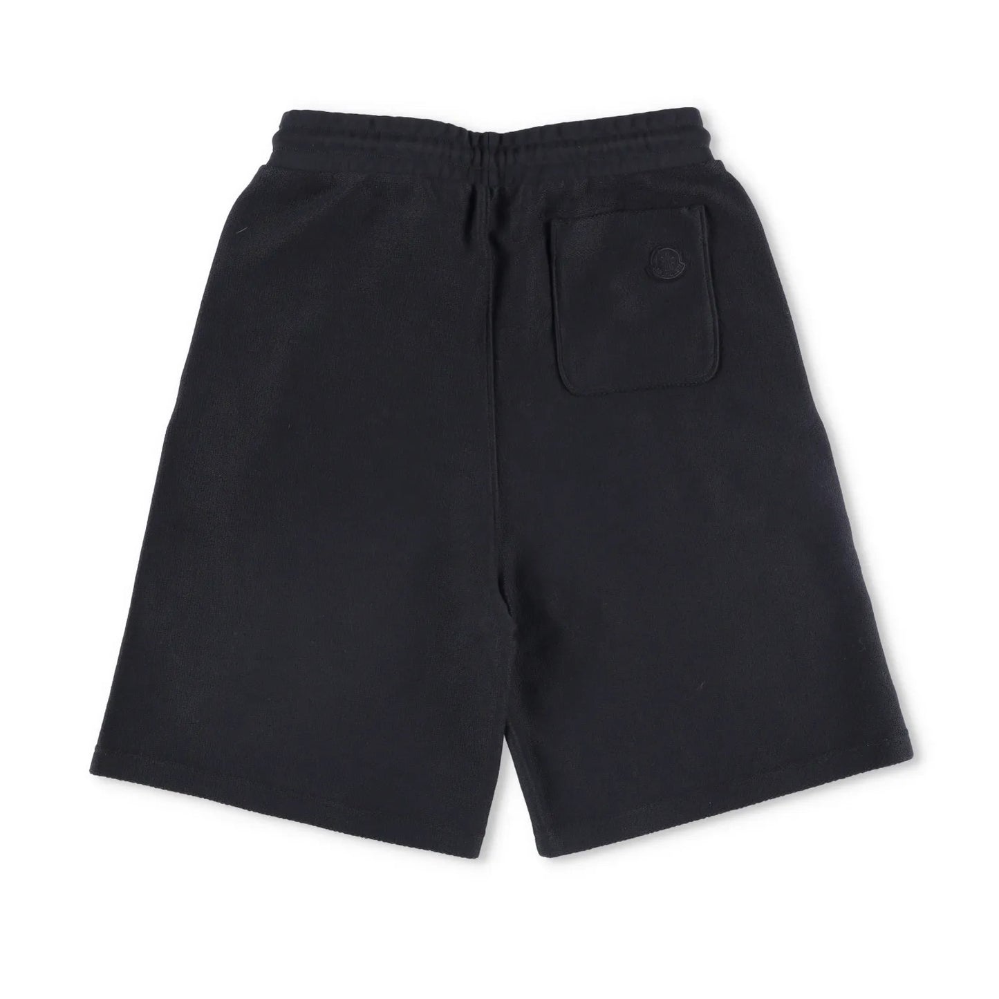 MONCLER Mens Shorts Sweat Black Mid Rise Logo Flat Front Drawstring XS RRP 475 — View 8