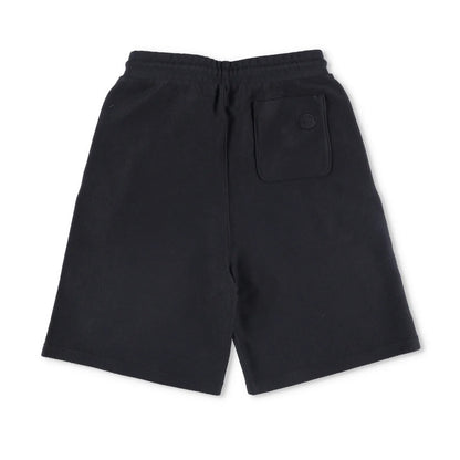 MONCLER Mens Shorts Sweat Black Mid Rise Logo Flat Front Drawstring XS RRP 475 — View 8