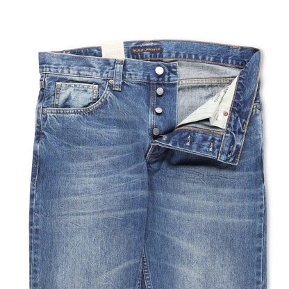 NUDIE JEANS Mens Jeans Steady Eddie Ii Stormy Selvedge Straight Blue 30 RRP 200 — View 5