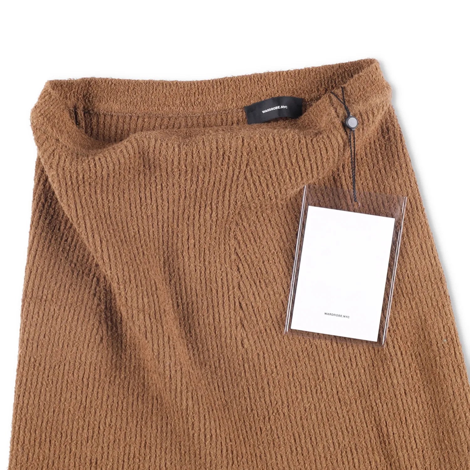 WARDROBE NYC Womens Knit Mini Skirt Brown Stretch Pullover Size L RRP 285 — View 5