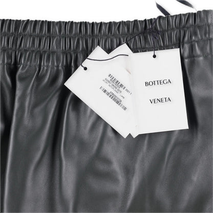 BOTTEGA VENETA Womens Mini Skirt Grey Leather Elastic Waist Size S RRP 700 — View 6