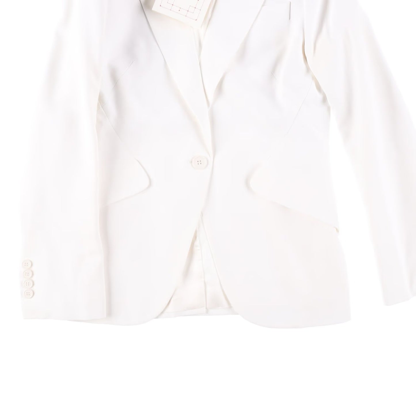 ALEXANDER MCQUEEN Womens Peak Shoulder One Button Jacket Ivory 42 RRP 1690 — View 7