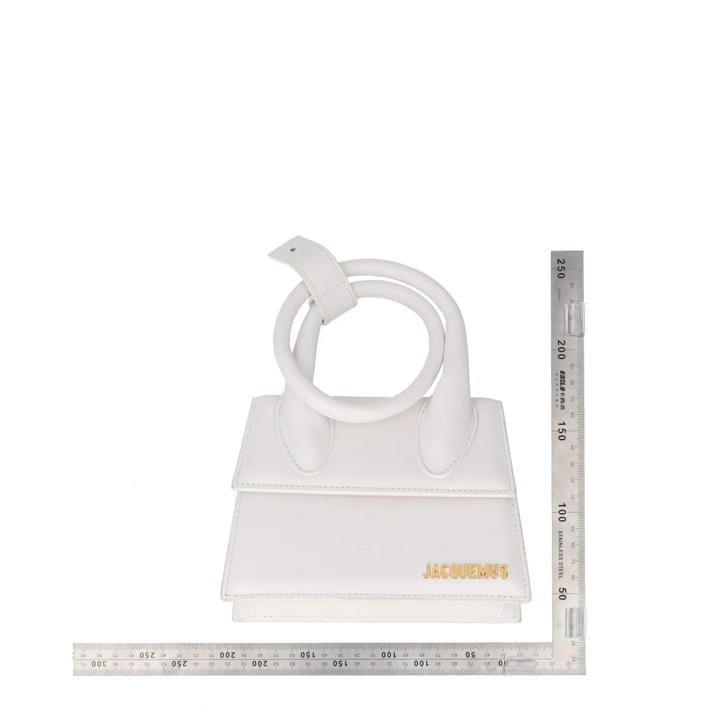JACQUEMUS Womens Le Chiquito Noeud Leather Tote Bag White One Size RRP 745 — View 4
