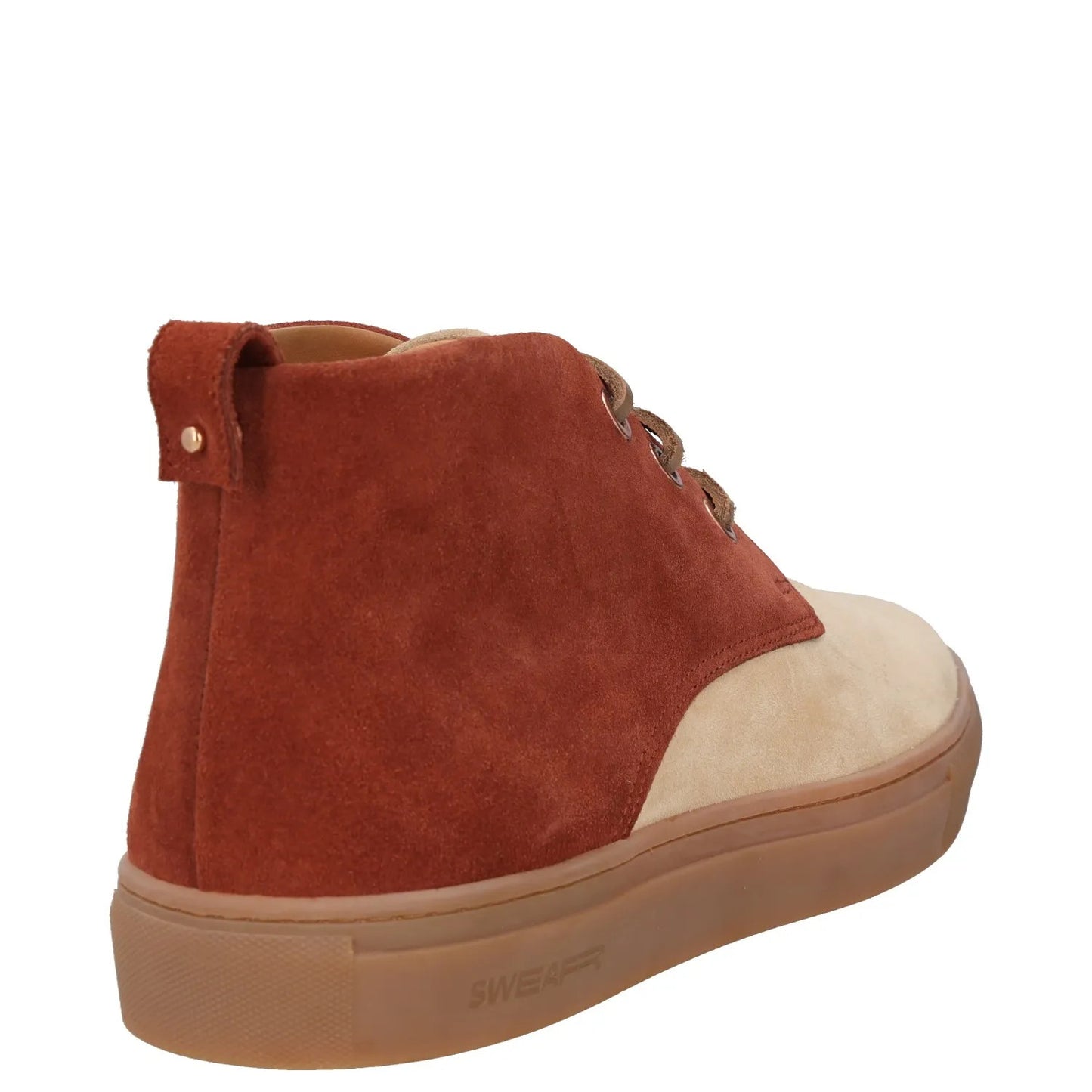SWEAR Mens Chukka Boot Shoes Red Beige Leather Lace Up Rubber Sole UK 8 RRP 250 — View 6