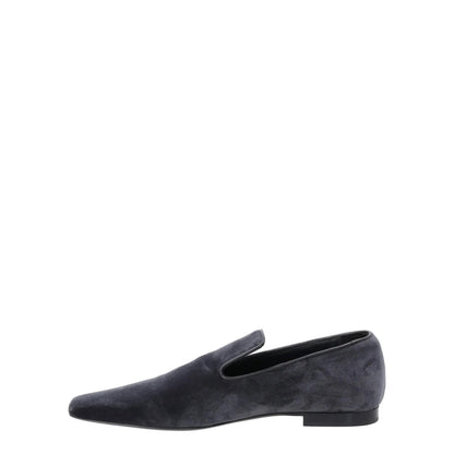 TOTEME Womens Grey Velvet Flat Loafer Slip On Leather Insole EU 38 RRP 490 — View 4