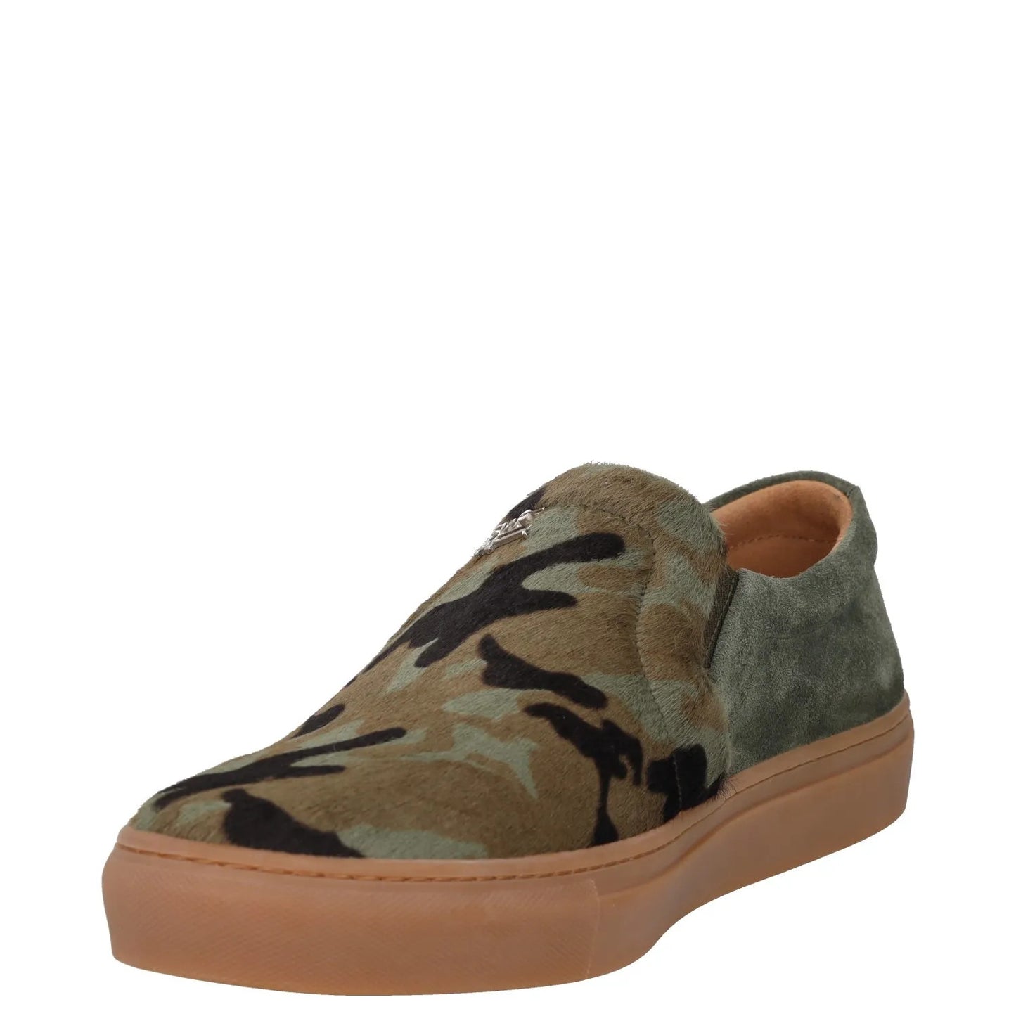 SWEAR Mens Trainer Green Multi Leather Low Top Slip On Flat Sneaker UK 8 RRP 250 — View 3