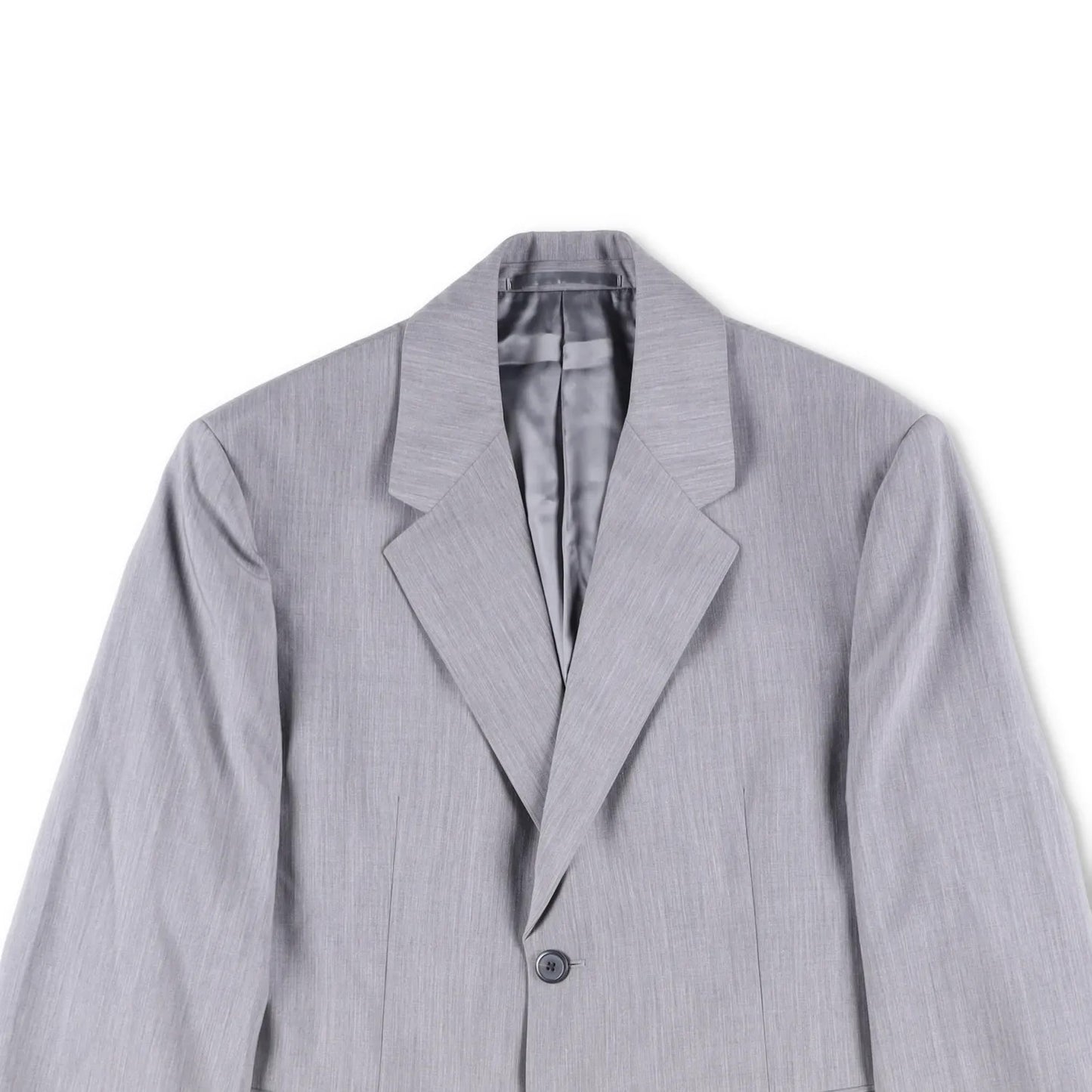 PRADA Mens Mohair Seta Suit Blazer Light Grey Double Breasted Size 50 RRP 2900 — View 2