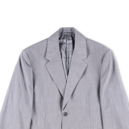 PRADA Mens Mohair Seta Suit Blazer Light Grey Double Breasted Size 50 RRP 2900 — View 2