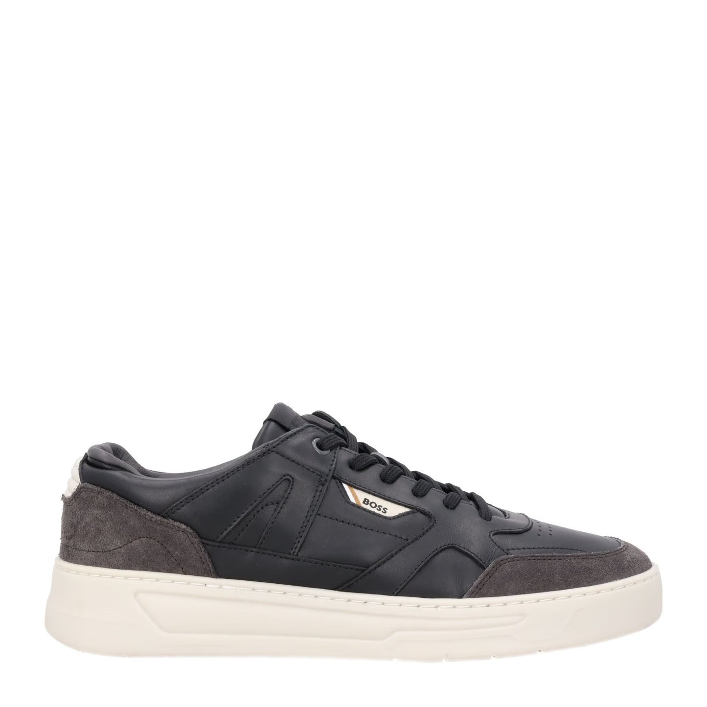 HUGO BOSS Mens Baltimore Sneakers Low Top Lace Up Black White Sole EU36.5 RRP214