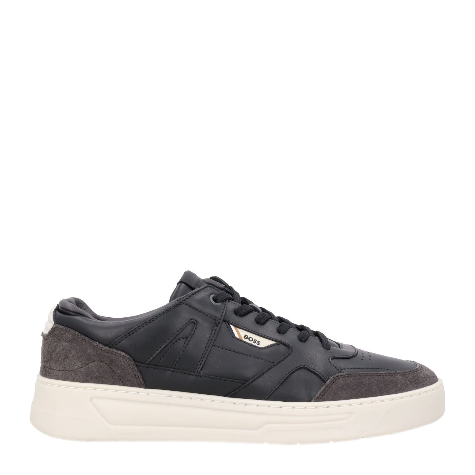 HUGO BOSS Mens Baltimore Sneakers Low Top Lace Up Black White Sole EU36.5 RRP214