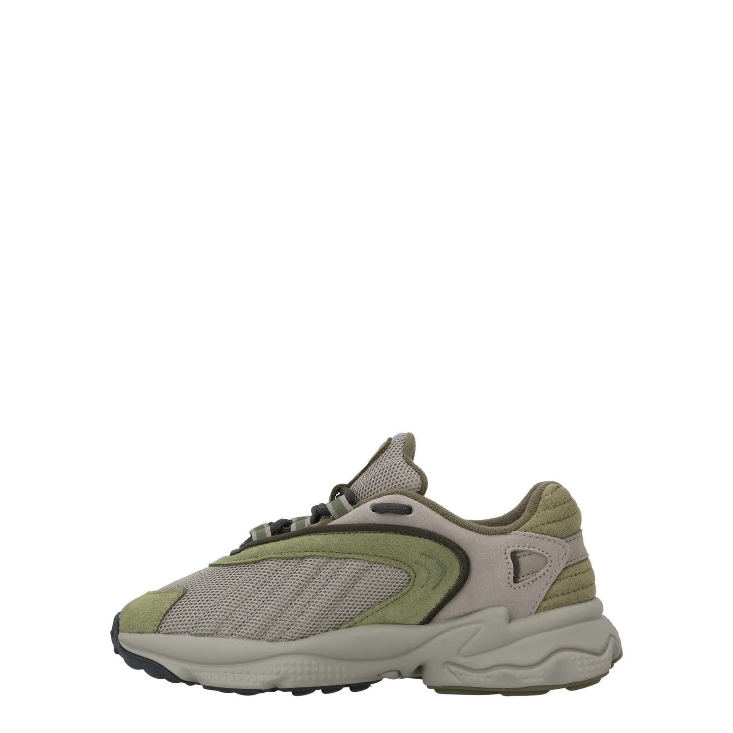 ADIDAS KIDS Trainers Oztral J Leather Low Top Khaki 35.5 RRP 90 — View 4