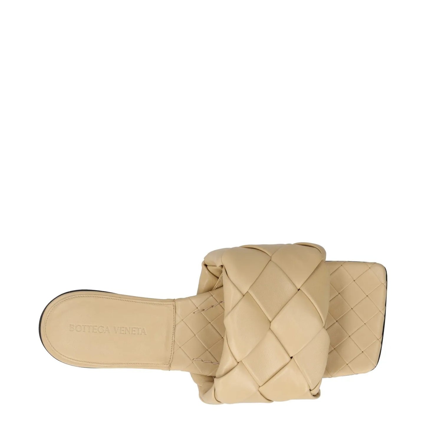 BOTTEGA VENETA Womens Sliders Flat Beige Leather Woven Slip On UK 4.5 RRP 1010 — View 7
