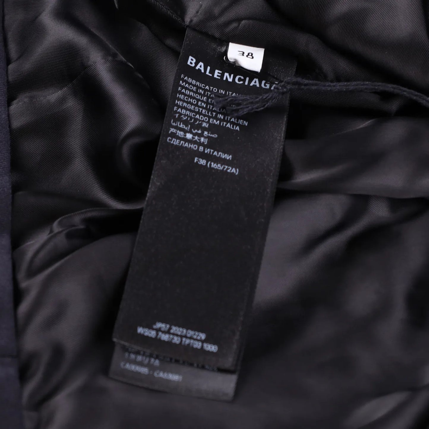 BALENCIAGA Womens Godet Skirt Maxi Asymmetric Twill Black Size 38 RRP 2450 — View 9