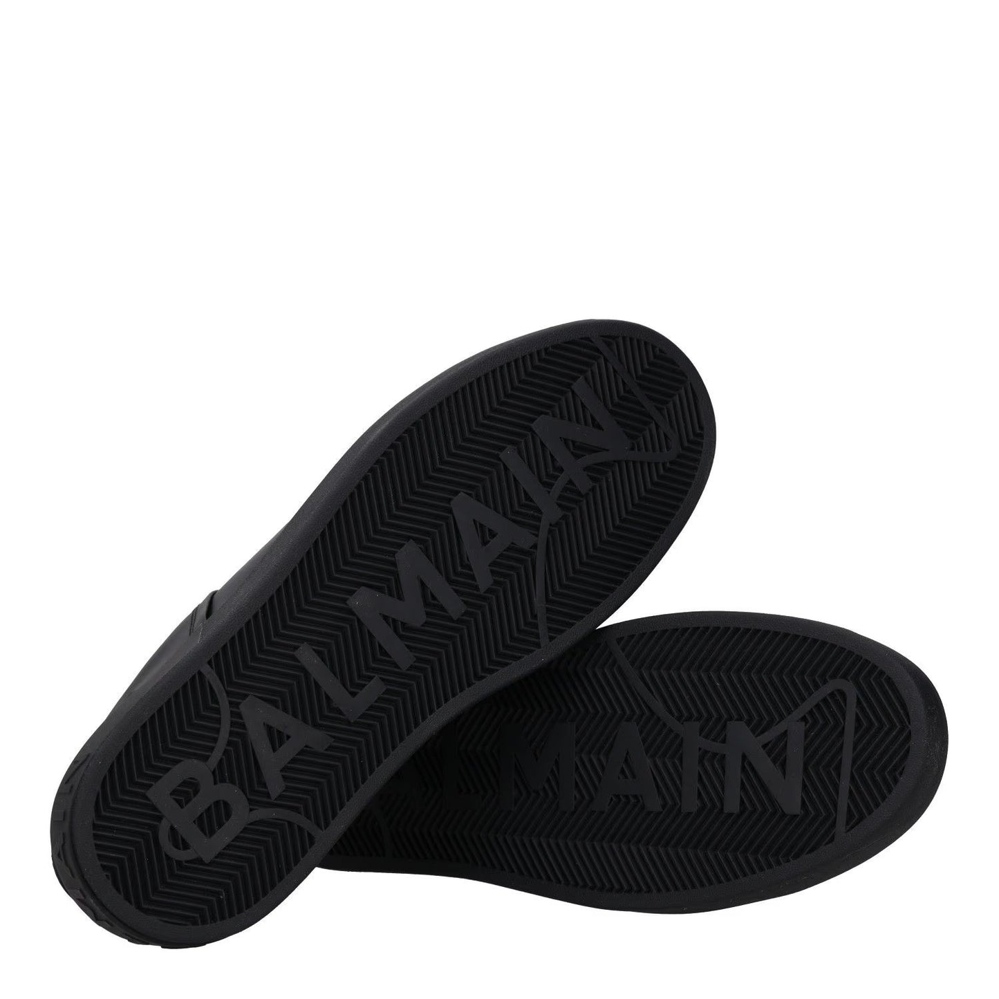 BALMAIN Mens Black Leather Trainers Low Top Lace Up Sneakers UK 9 RRP 450 — View 8