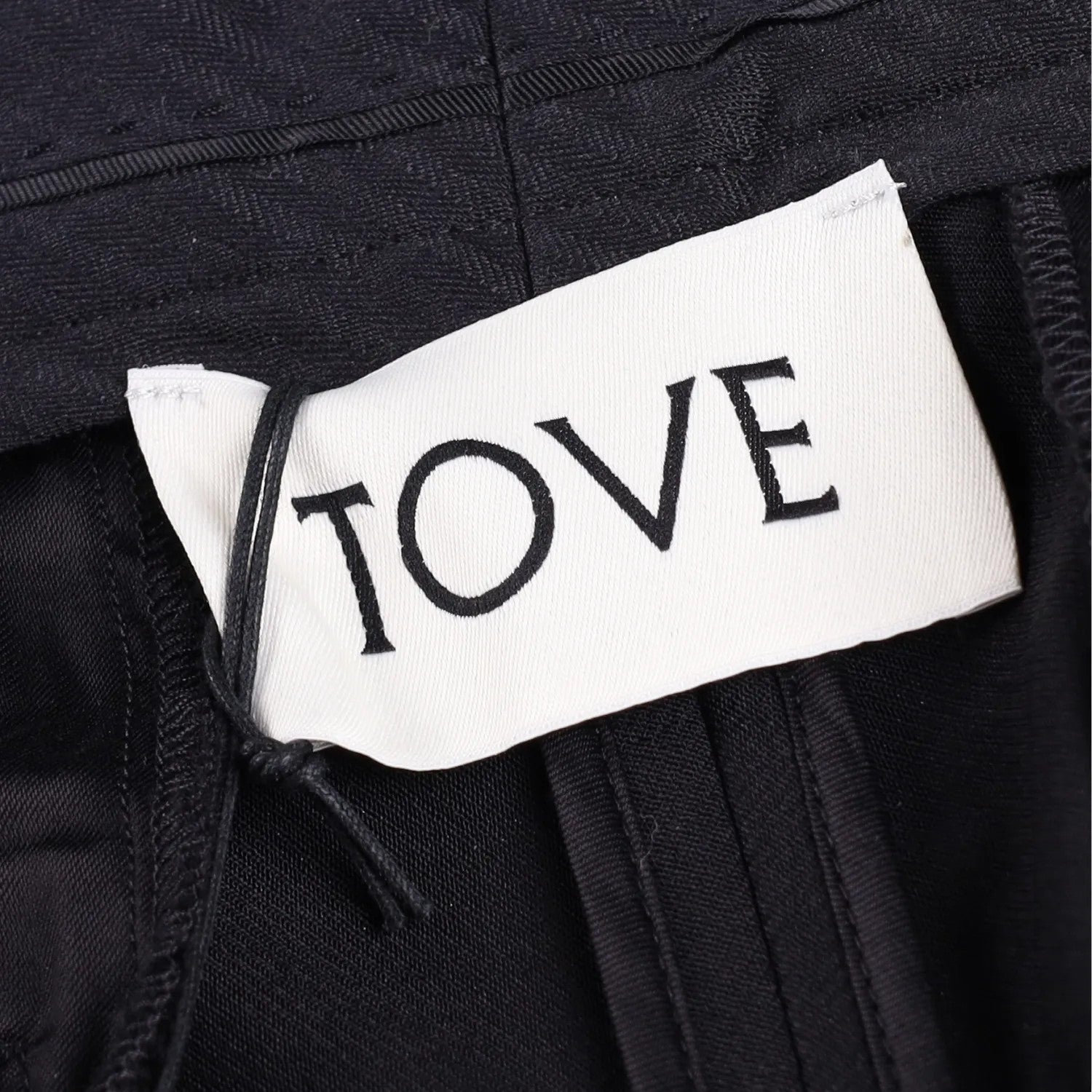 TOVE Womens Amie Tailored Trousers Slim Leg Black Pleated Flat Front 36 RRP 690 — View 7