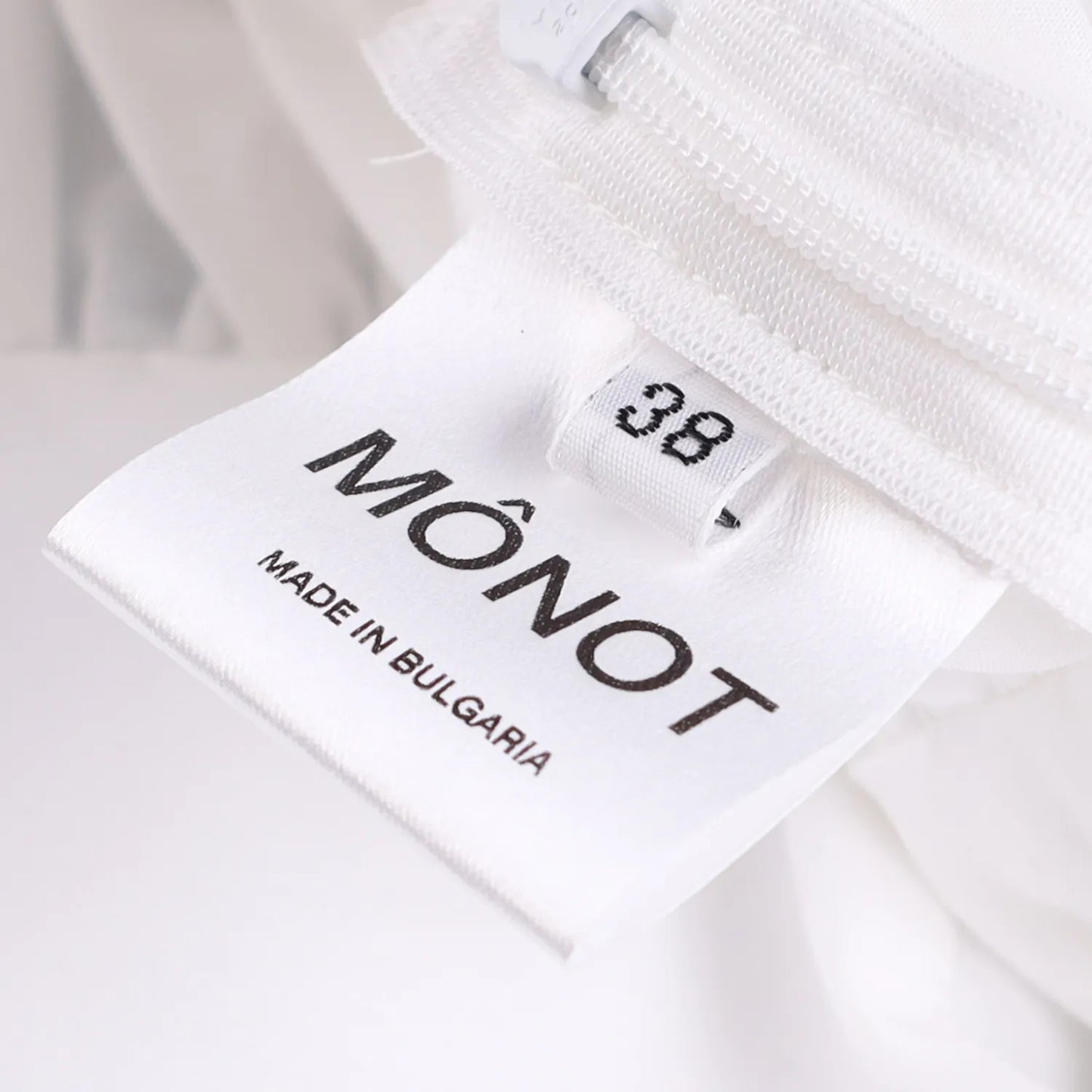 MONOT Womens Long Sleeve Big Lapel Shirt Mini Dress White Collared Size 2 RRP839 — View 8
