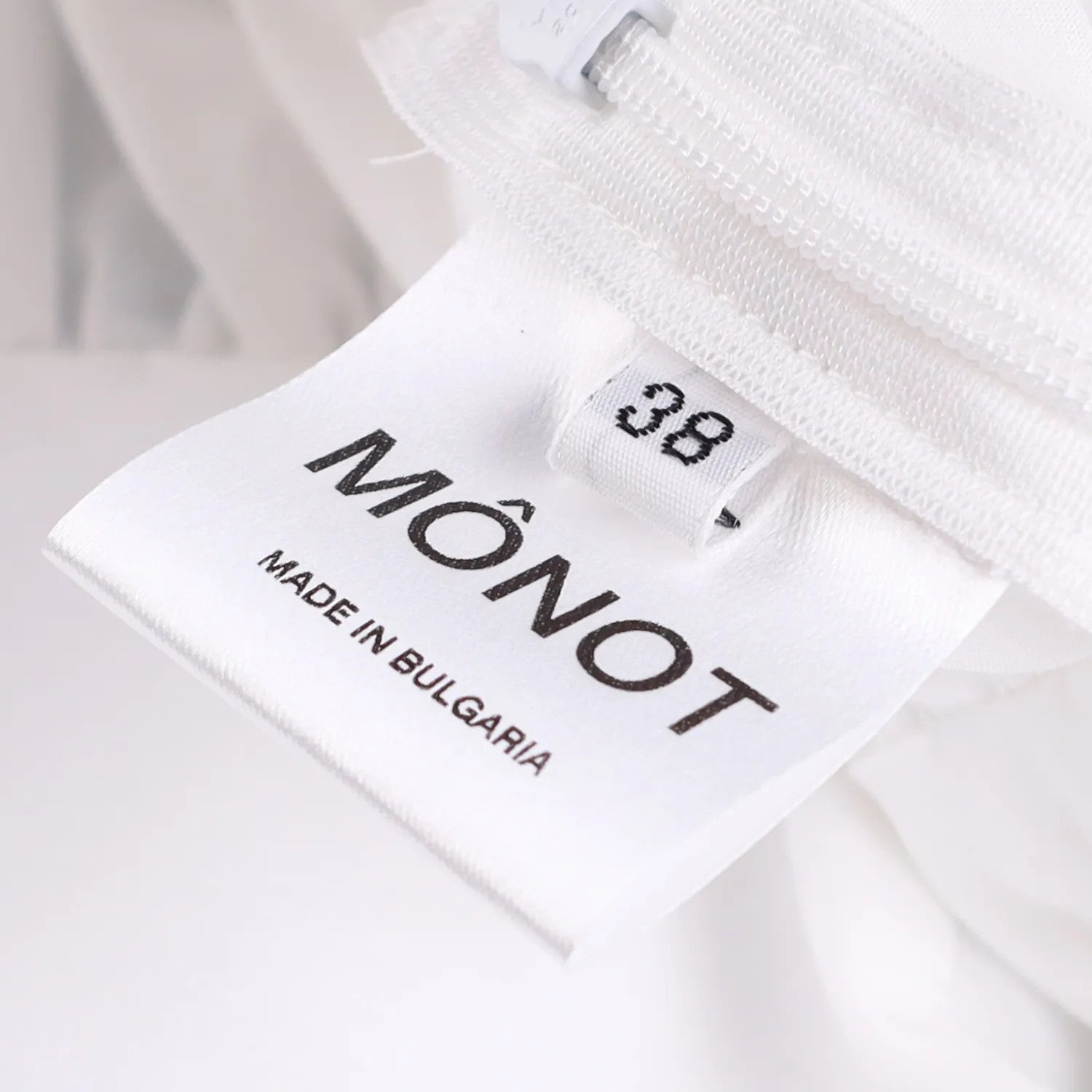 MONOT Womens Long Sleeve Big Lapel Shirt Mini Dress White Collared Size 2 RRP839 — View 8