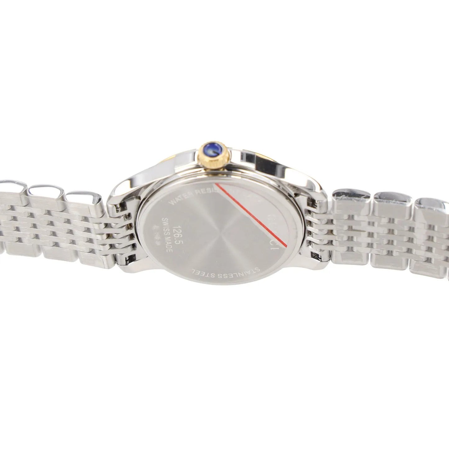 GUCCI Womens Wristwatch Silver Gold Stainless Steel Water Resistant OS RRP 1200 — View 9