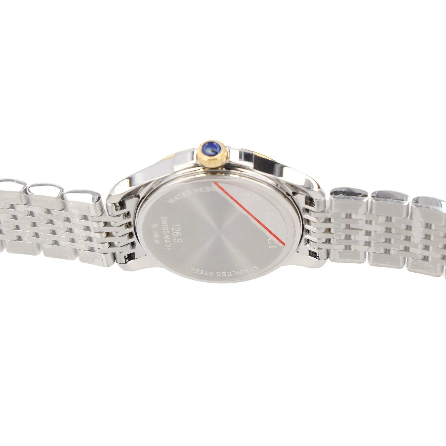 GUCCI Womens Wristwatch Silver Gold Stainless Steel Water Resistant OS RRP 1200 — View 9