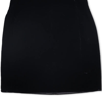 SAINT LAURENT Womens Dress Mini Black Sweetheart Neck Diamante Velvet 34 RRP2840 — View 4