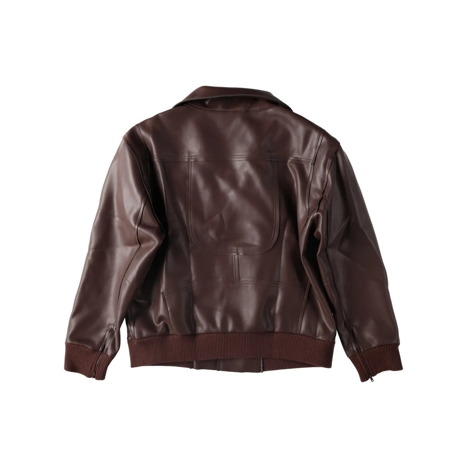 NORMA KAMALI Womens Oversized Moto Jacket Chocolate Core Front Zip M - 38 RRP274 — View 12