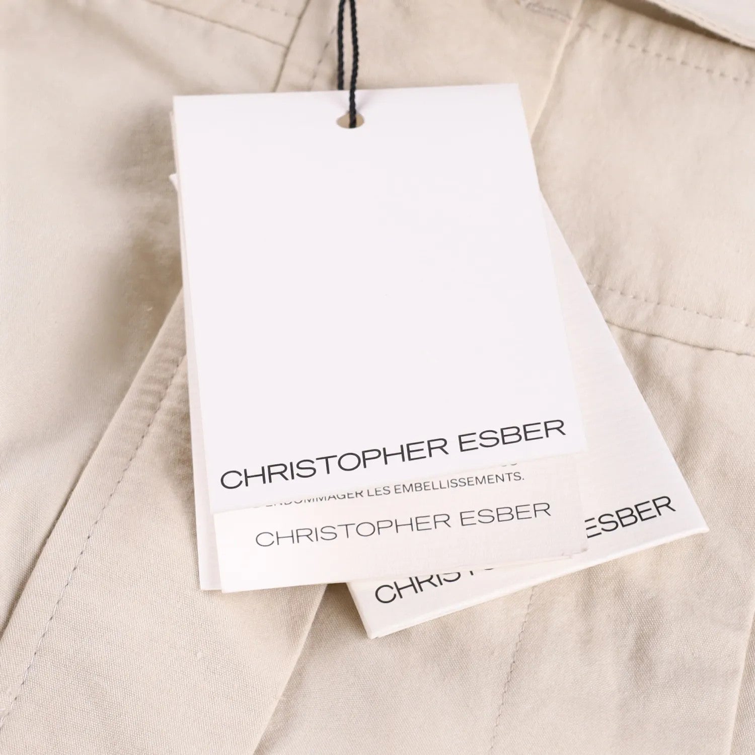 CHRISTOPHER ESBER Womens Cocosolo Trousers Putty Slim Leg Beige Size 10 RRP 540 — View 9