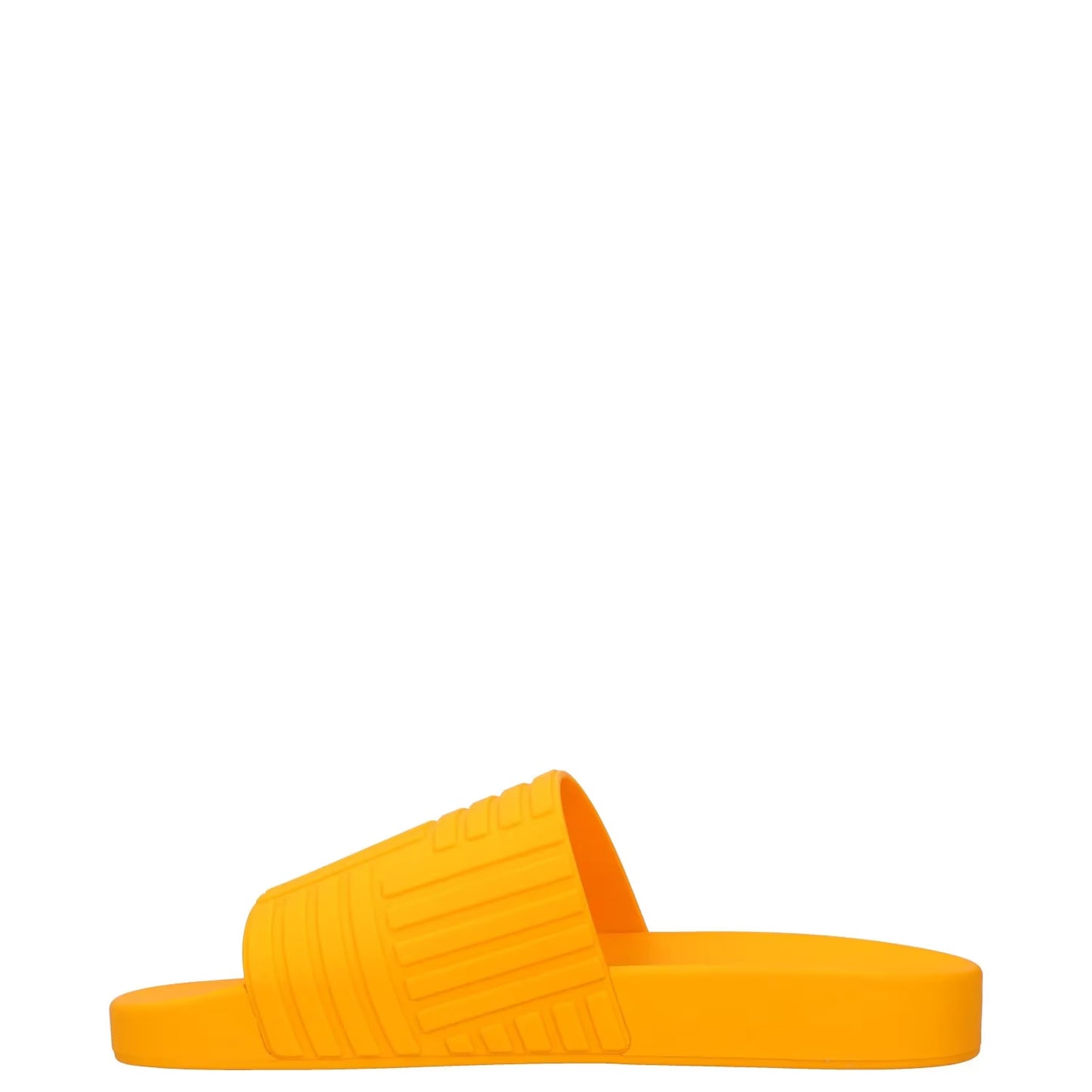 BOTTEGA VENETA Womens Slides Flat Rubber Geometric Print Orange UK 6 RRP 300 — View 4