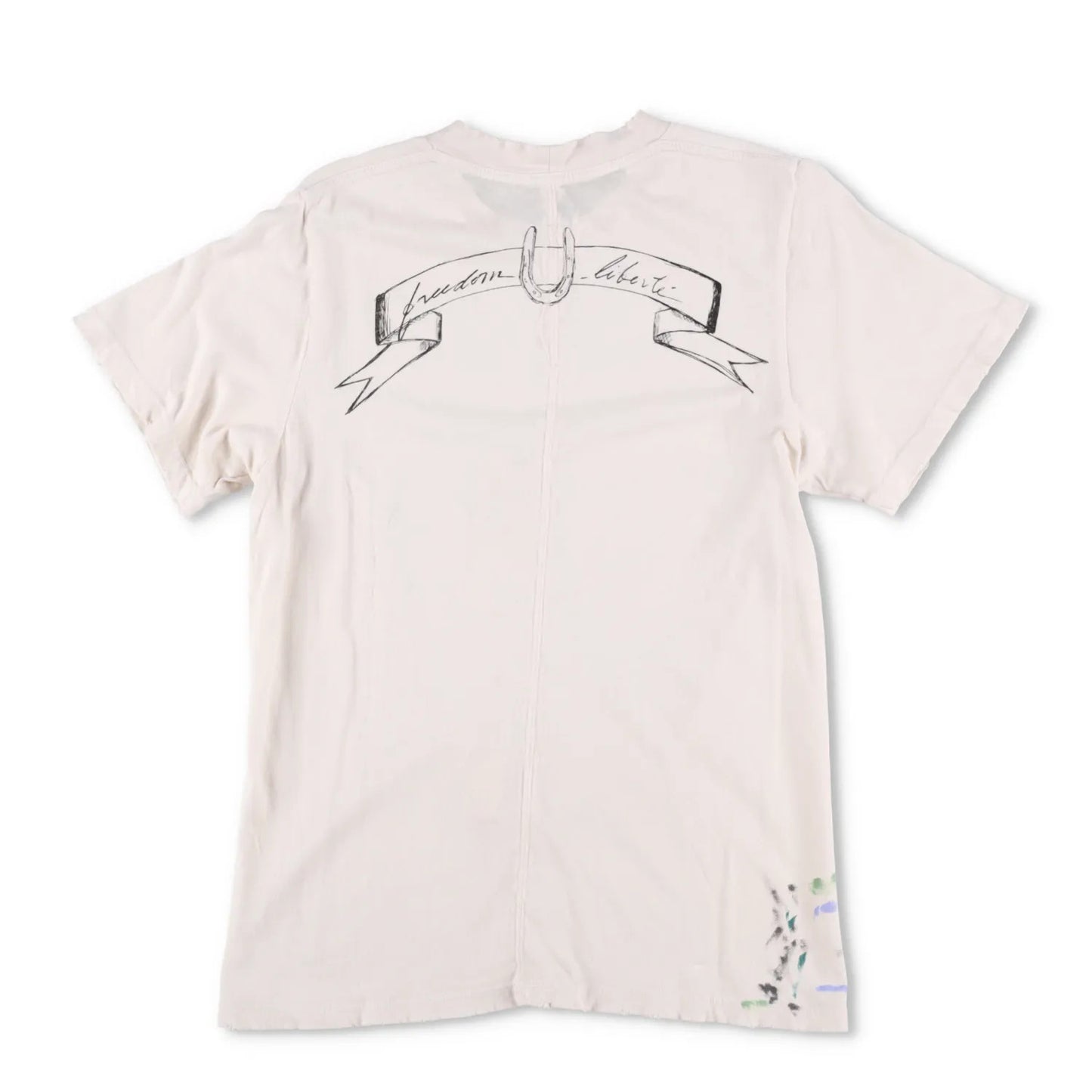 Raquel Allegra Mens T-Shirt Ivory Logo Animal Print Short Sleeve Crew 2 RRP 250 — View 8