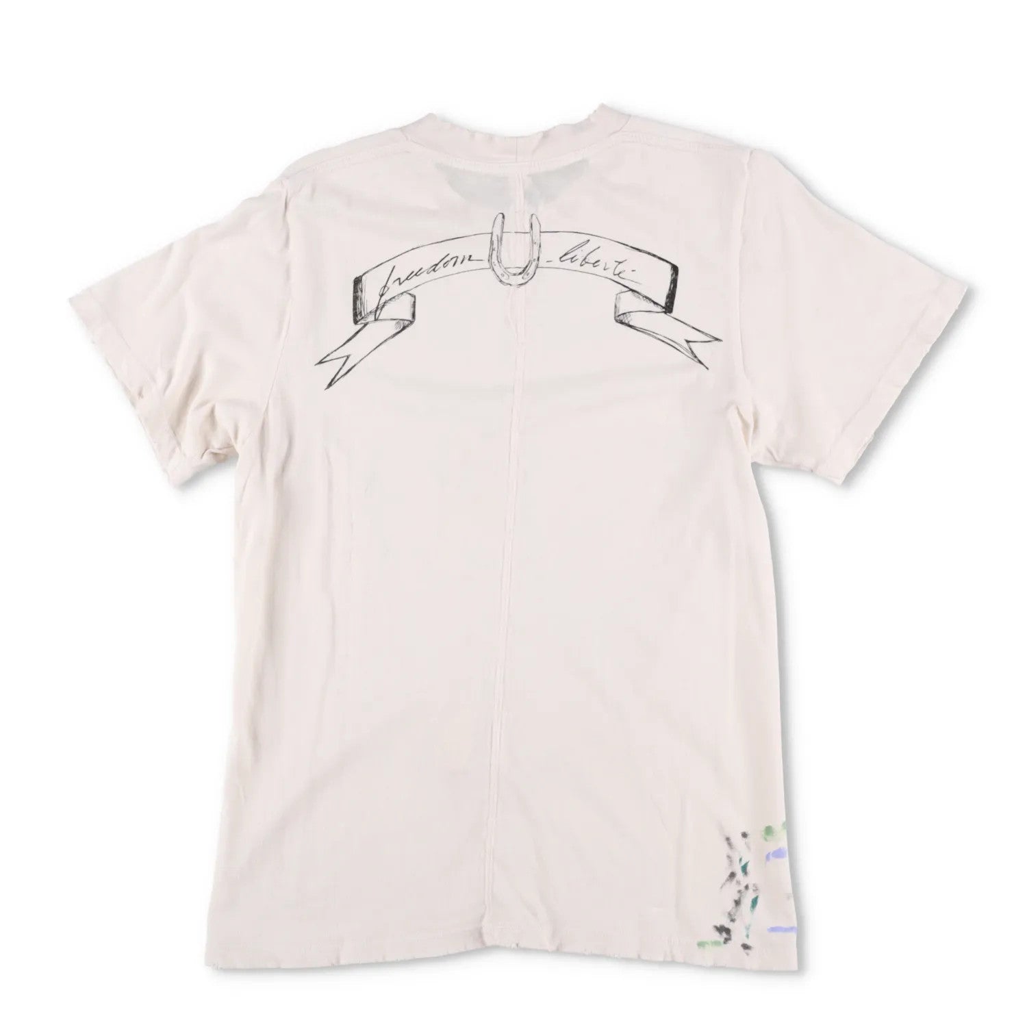 Raquel Allegra Mens T-Shirt Ivory Logo Animal Print Short Sleeve Crew 2 RRP 250 — View 8