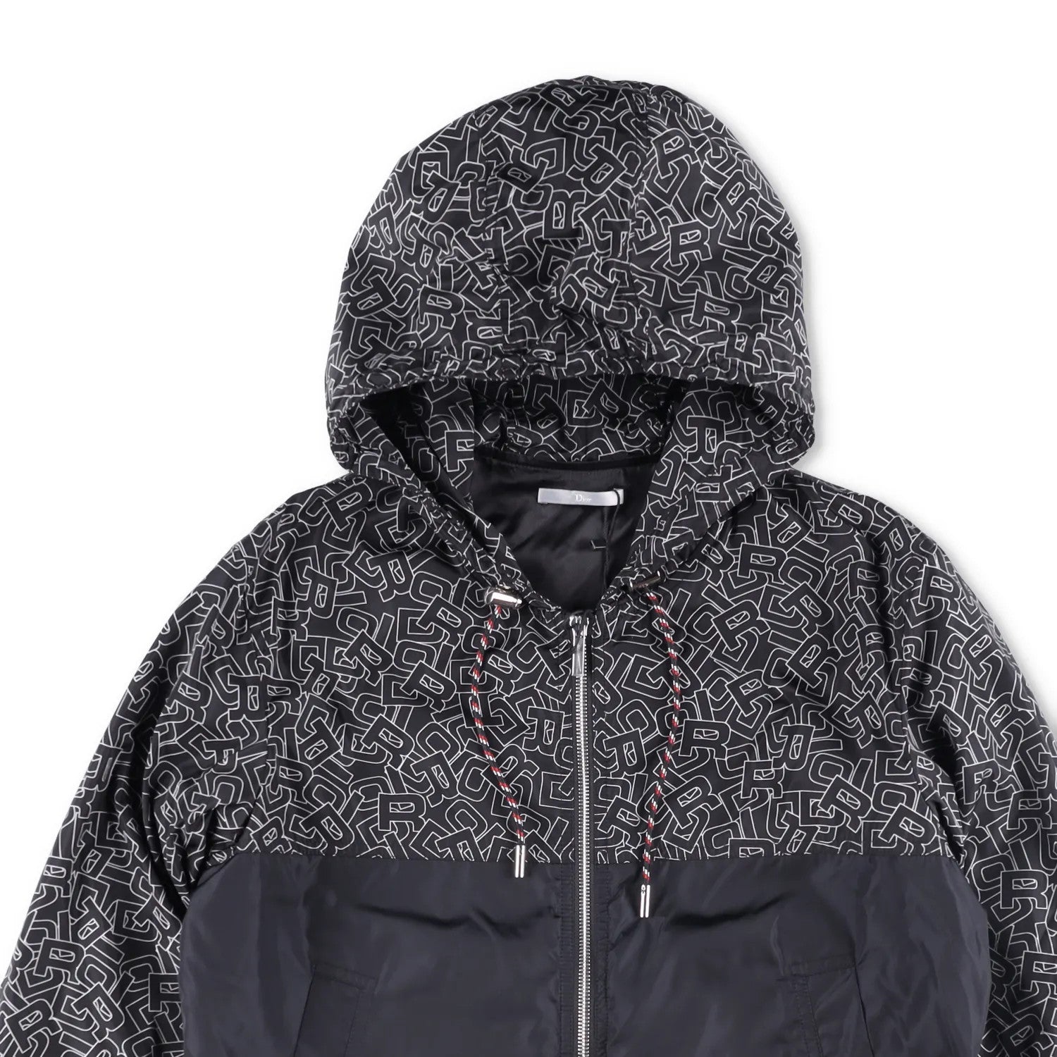 DIOR HOMME Mens Jackets AO Logo Hooded Zipped Black Two Tone Size 46 RRP 1450 — View 2