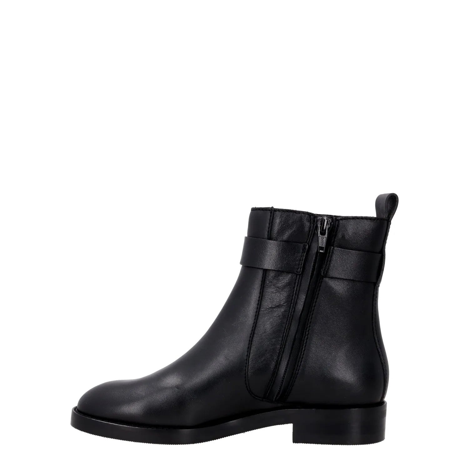 SEE BY CHLOE Womens Chany Flat Ankle Boots Black Leather Buckle UK 6 RRP 525 — View 4
