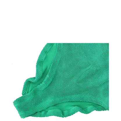 HUNZA G Womens Domino Swimdress Emerald Green Crinkle One Piece One Size RRP 150 — View 4