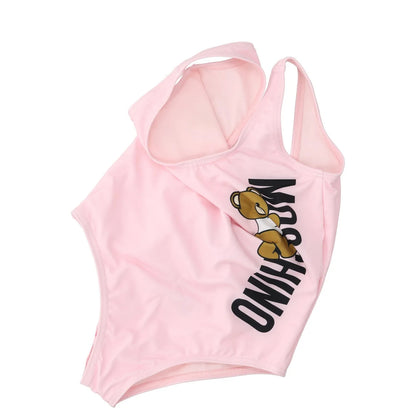 MOSCHINO KIDS Girls Climbing Toy Swimsuit Pink One Piece Logo 4 Years RRP 88 — View 3