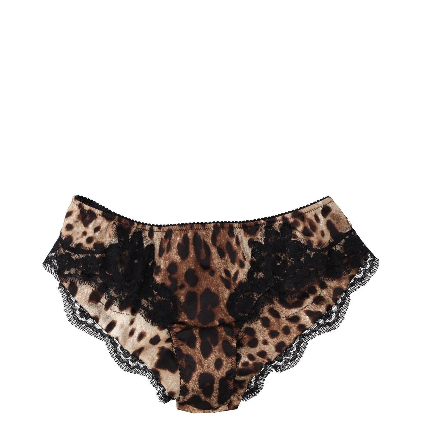 DOLCE & GABBANA Womens Brief Sheer Panel Lace LEOPARD Knickers Size XL RRP 235 — View 6