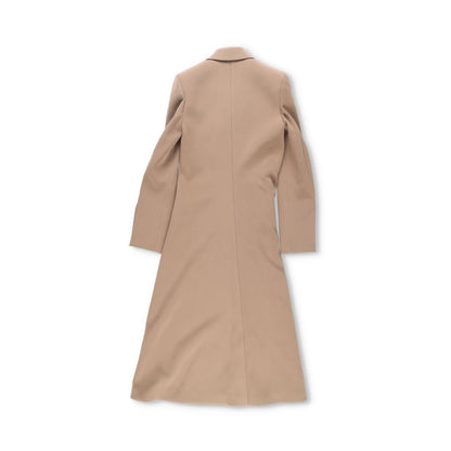BOTTEGA VENETA Womens Long Beige Wool Coat Double Breasted Size 38 RRP 3500 — View 6