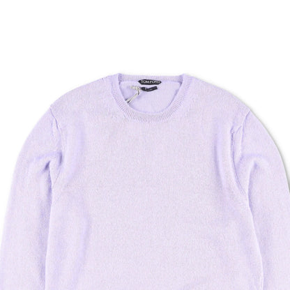 TOM FORD Mens Jumper Alpaca Silk Blend Purple Crew Neck Pullover Size 50 RRP1250 — View 2