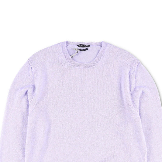 TOM FORD Mens Jumper Alpaca Silk Blend Purple Crew Neck Pullover Size 50 RRP1250 — View 2