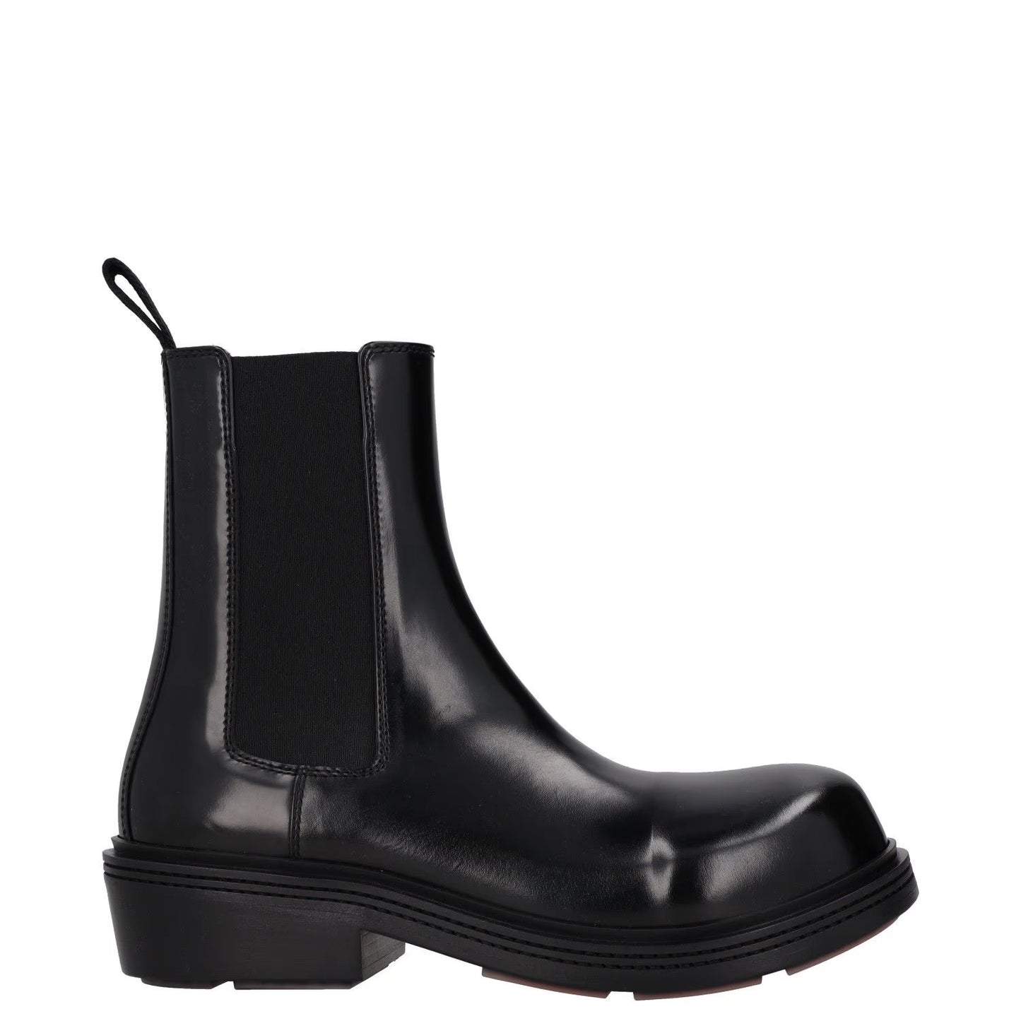 BOTTEGA VENETA Womens Chelsea Ankle Boot Vinyl Leather Black UK 8 RRP 1445