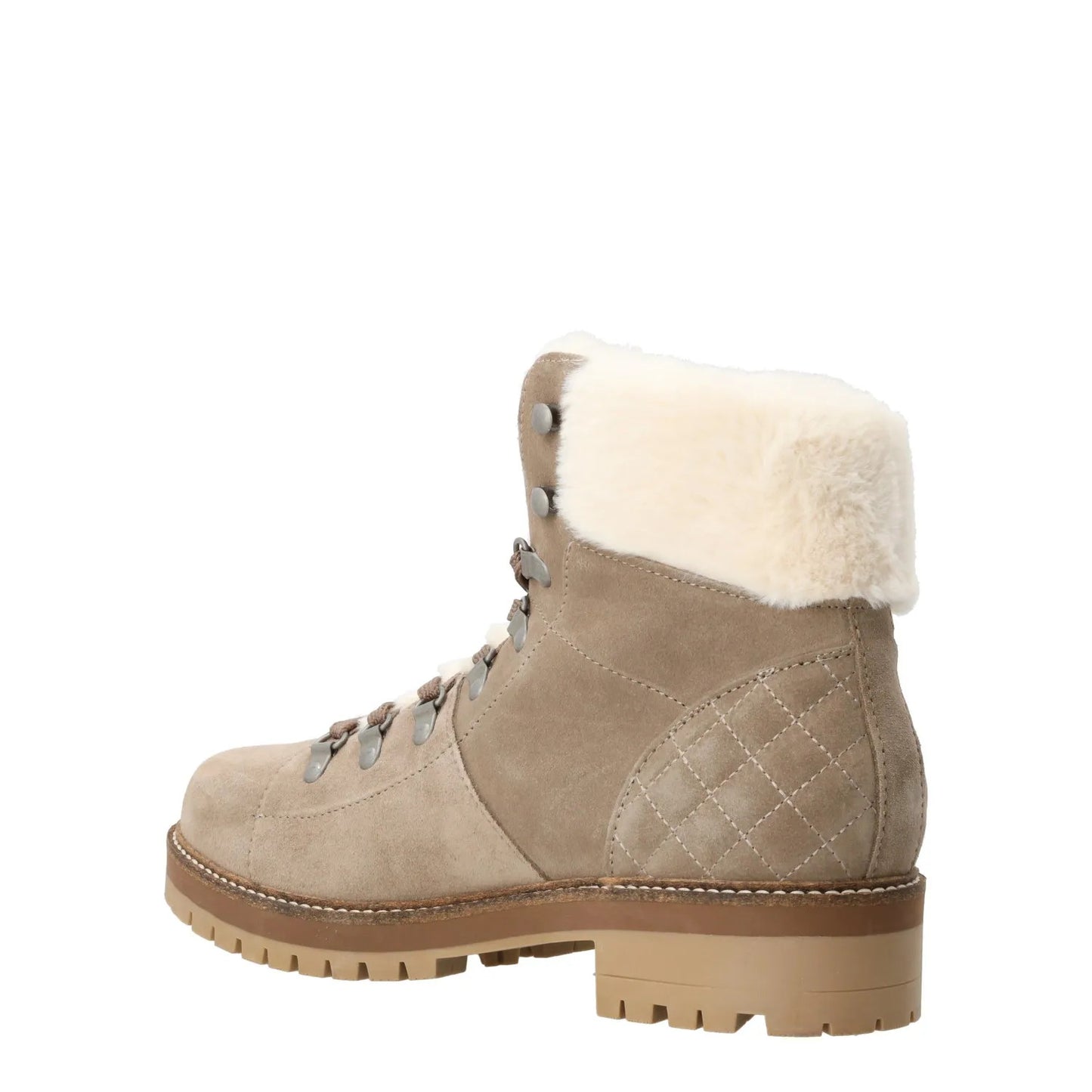 BARBOUR Womens Lula Ankle Boots Brown Suede Casual Taupe Fur Detail UK 3 RRP 139 — View 6