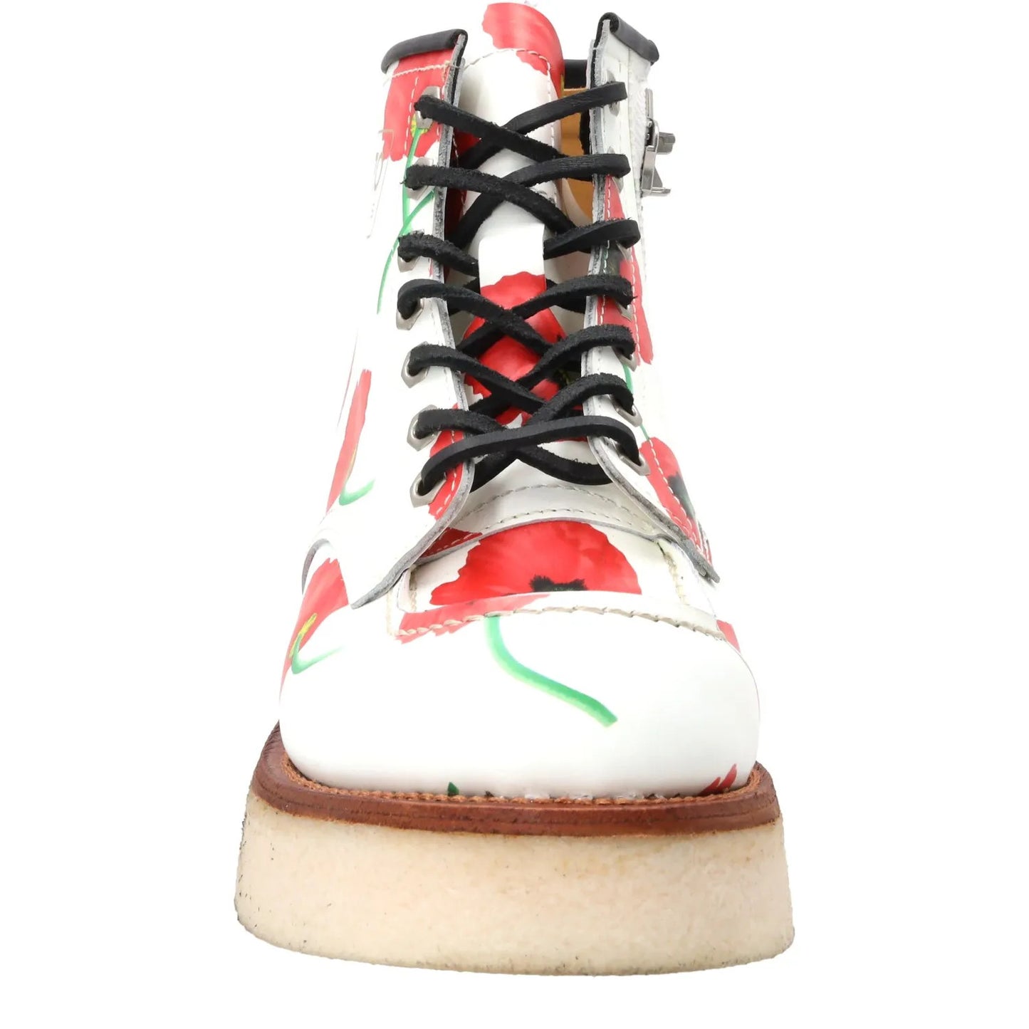 KENZO Womens Yama Lace Boots Leather Casual White Red Floral Size 39 RRP 735 — View 3
